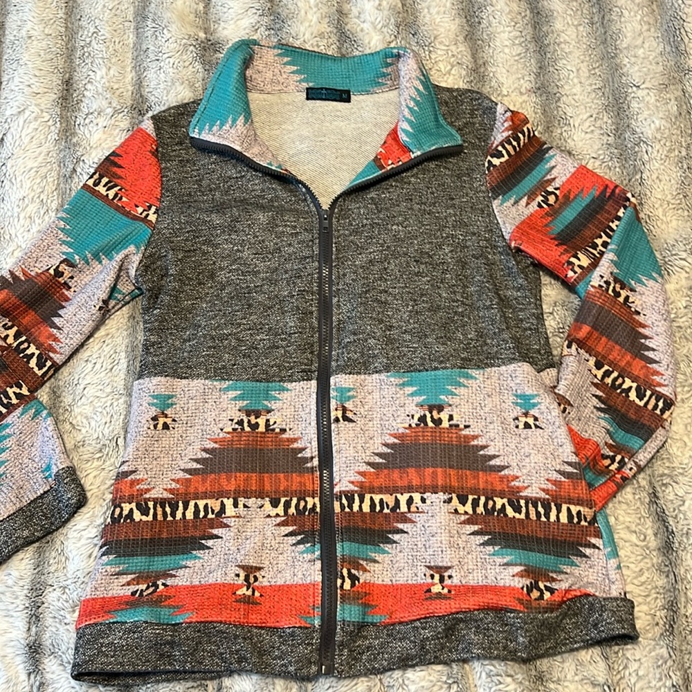Aztec zip up jacket